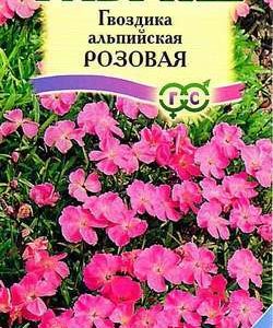 Гвоздика альпийская Розовая* 0,1 г сер. Альпийская горка