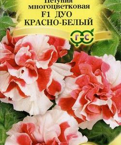 Петуния Дуо красно-белый F1 махр. 10 шт. гранул. проб. сер. Элитная клумба Н11