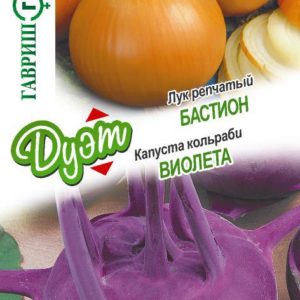 Капуста кольраби Виолетта 0.3 г + Лук репчатый Бастион 0.5 г серия Дуэт Хорошие соседи Н18