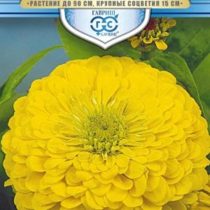 Цинния Великан желтый 0,3 г. серия Русский богатырь Н18